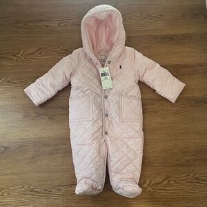 Ralph Lauren Pink Quilted Girl Winter Snowsuit